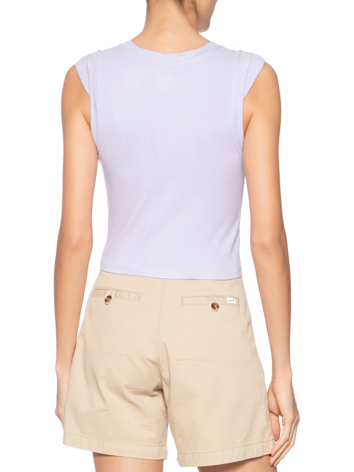 Blusa Feminina Manga Sobreposta Lilás Basiq