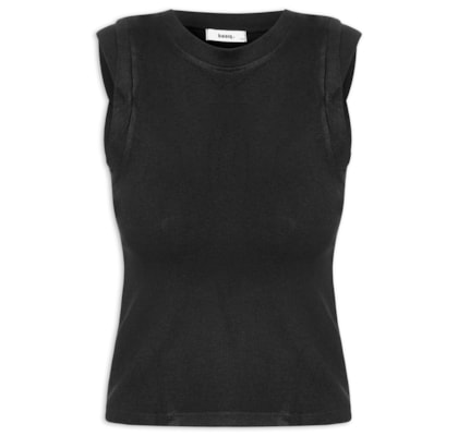 Blusa Feminina Manga Sobreposta - Preto