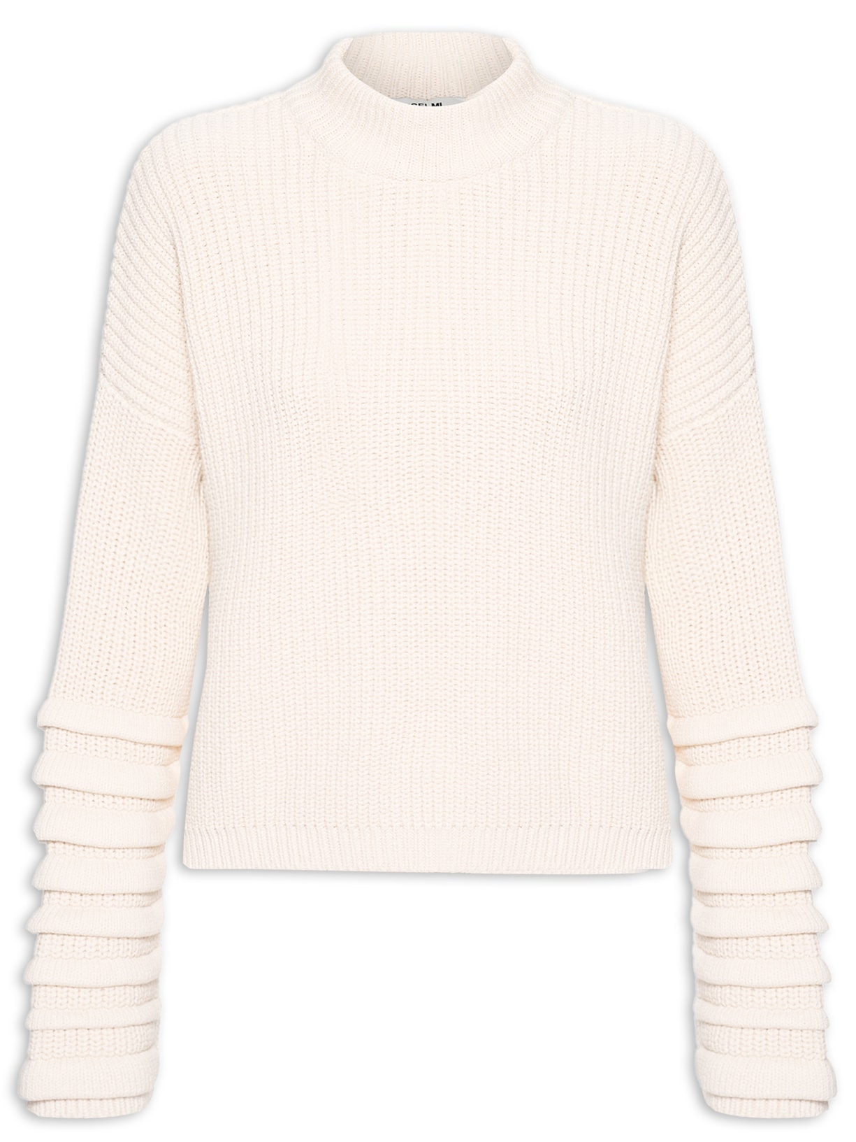 Blusa Feminina Manga Texturizada - Bege