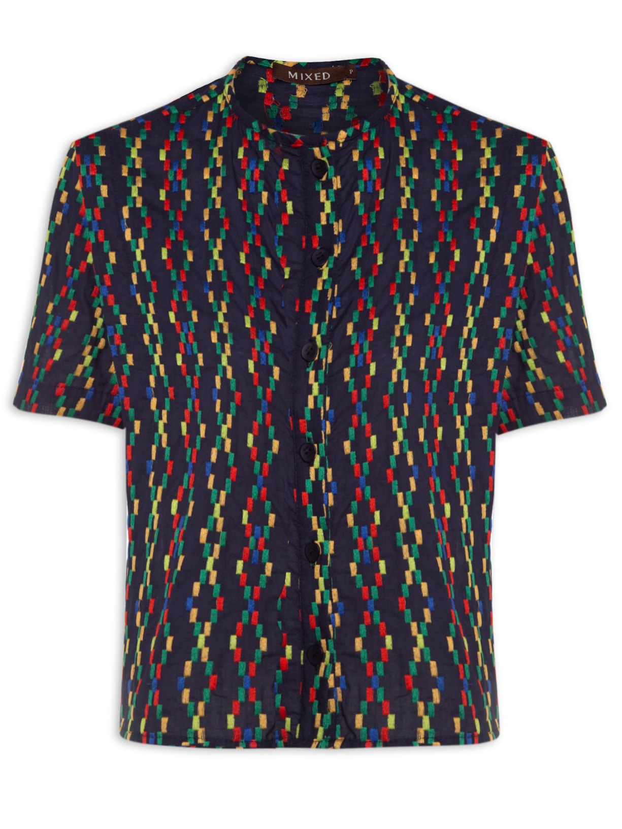 Blusa Feminina Mangas Curtas Balloon - Azul