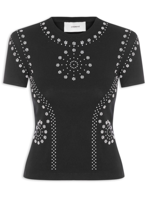 Blusa Feminina Mantra Baby Tee - Preto