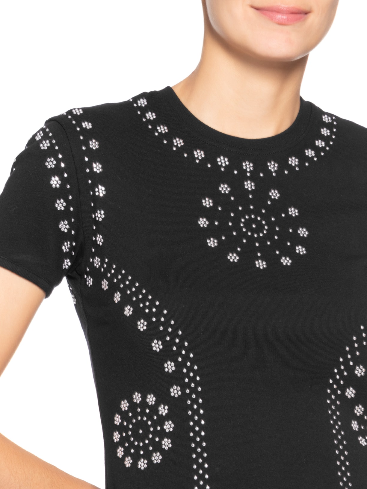 Blusa Feminina Mantra Baby Tee Preto Coperni