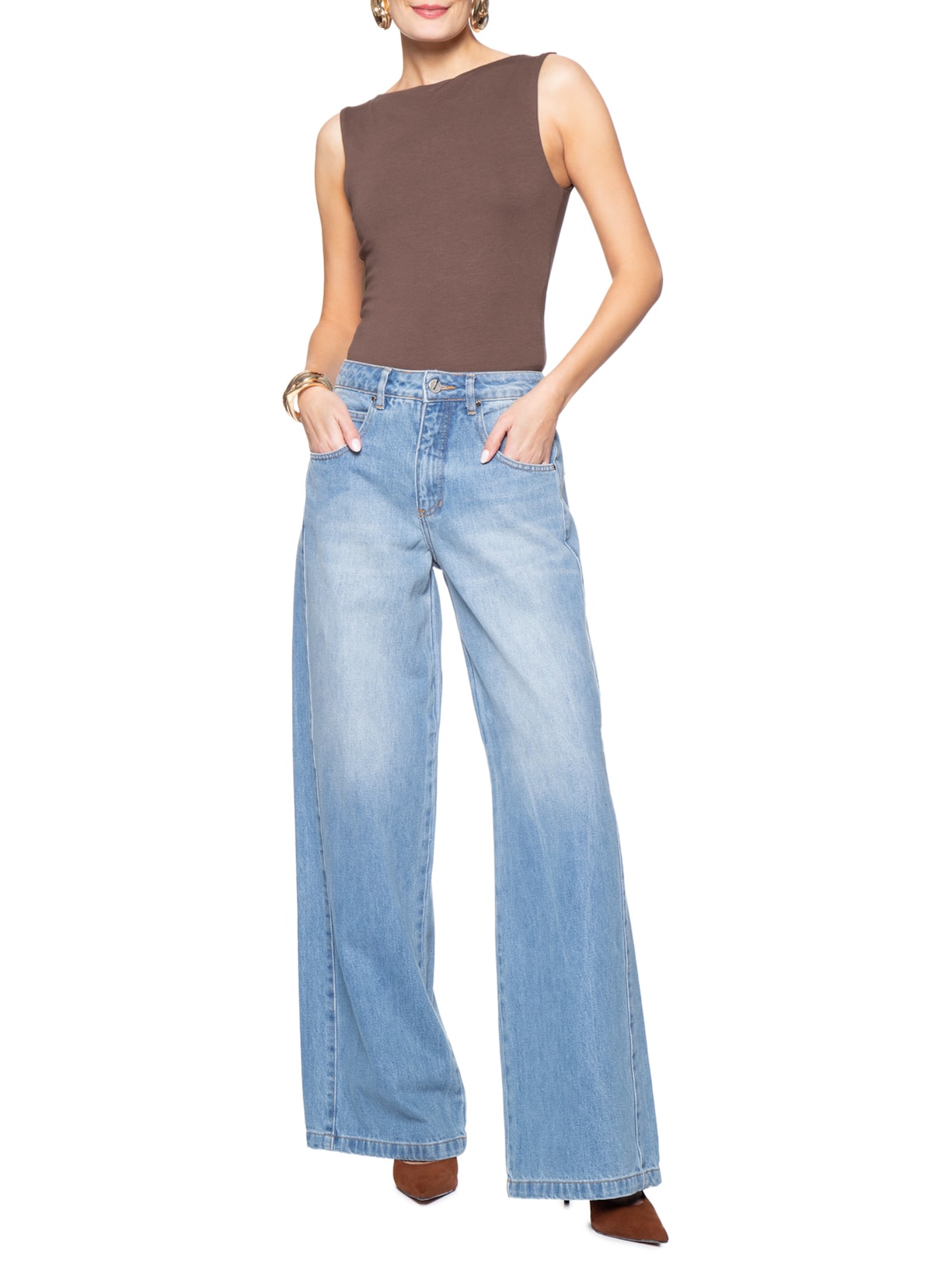 Blusa Feminina Marrom Forum