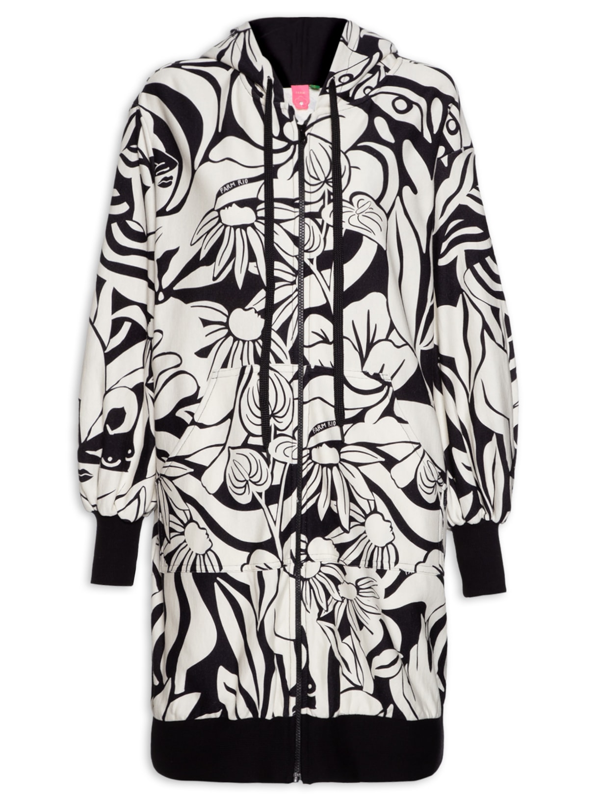 Blusa Feminina Maxi Moletom Delicadeza Surreal - Preto