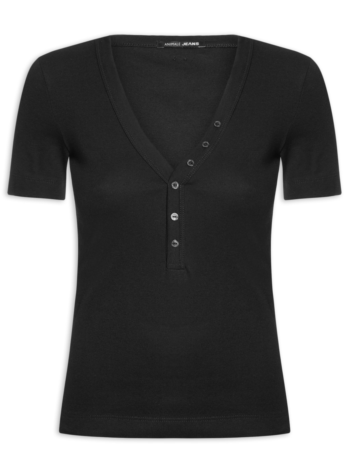 Blusa Feminina Mc Ribana Botões Frontais - Preto
