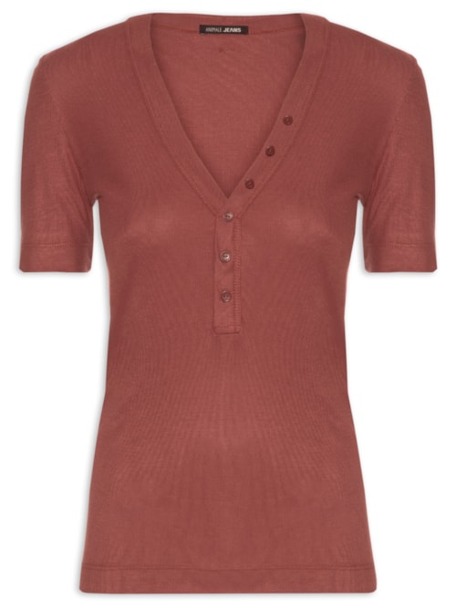 Blusa Feminina Mc Ribana Botões Frontais - Vinho