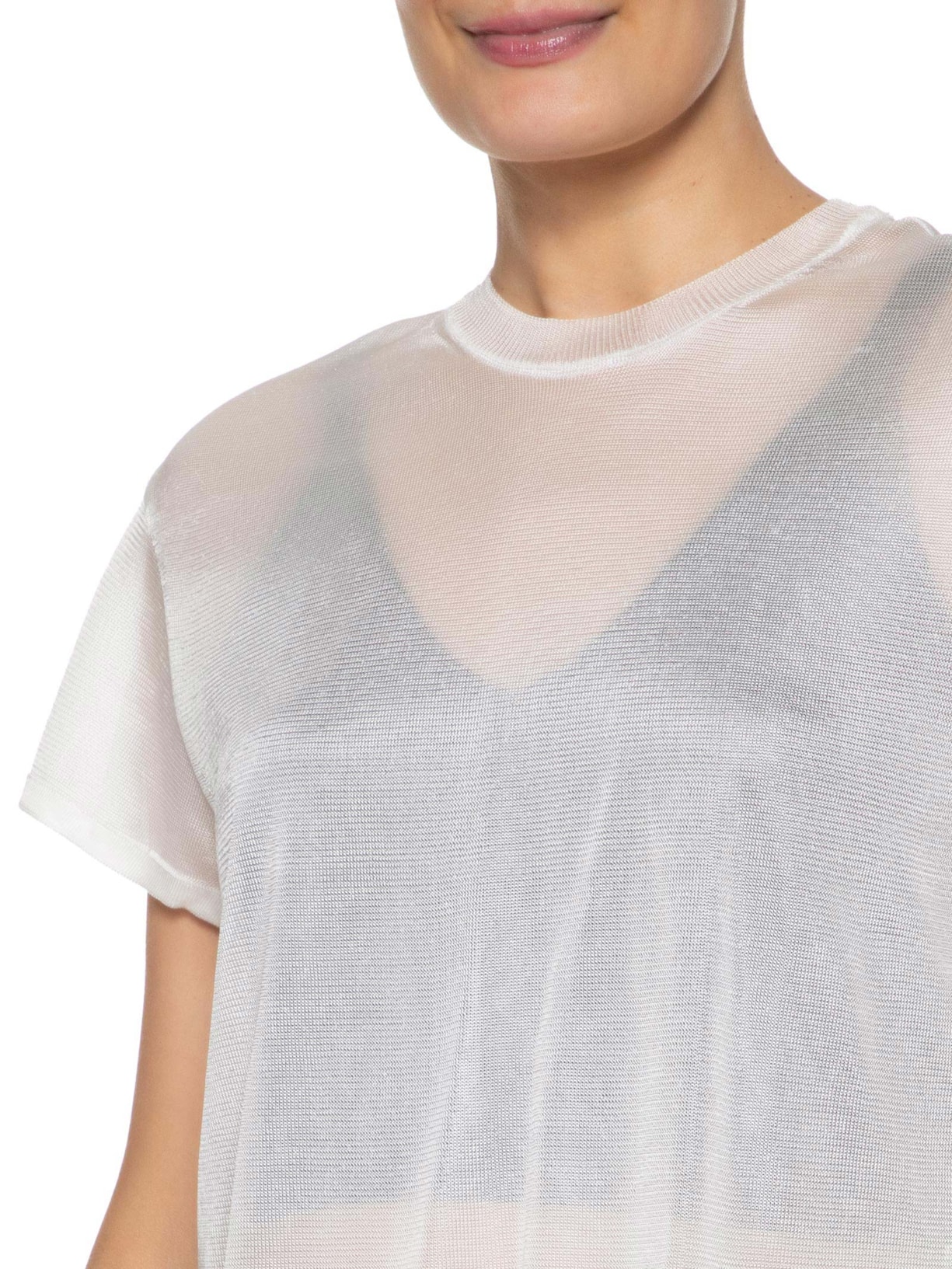 Blusa Feminina Mc Tricot Sobreposição Branco Osklen