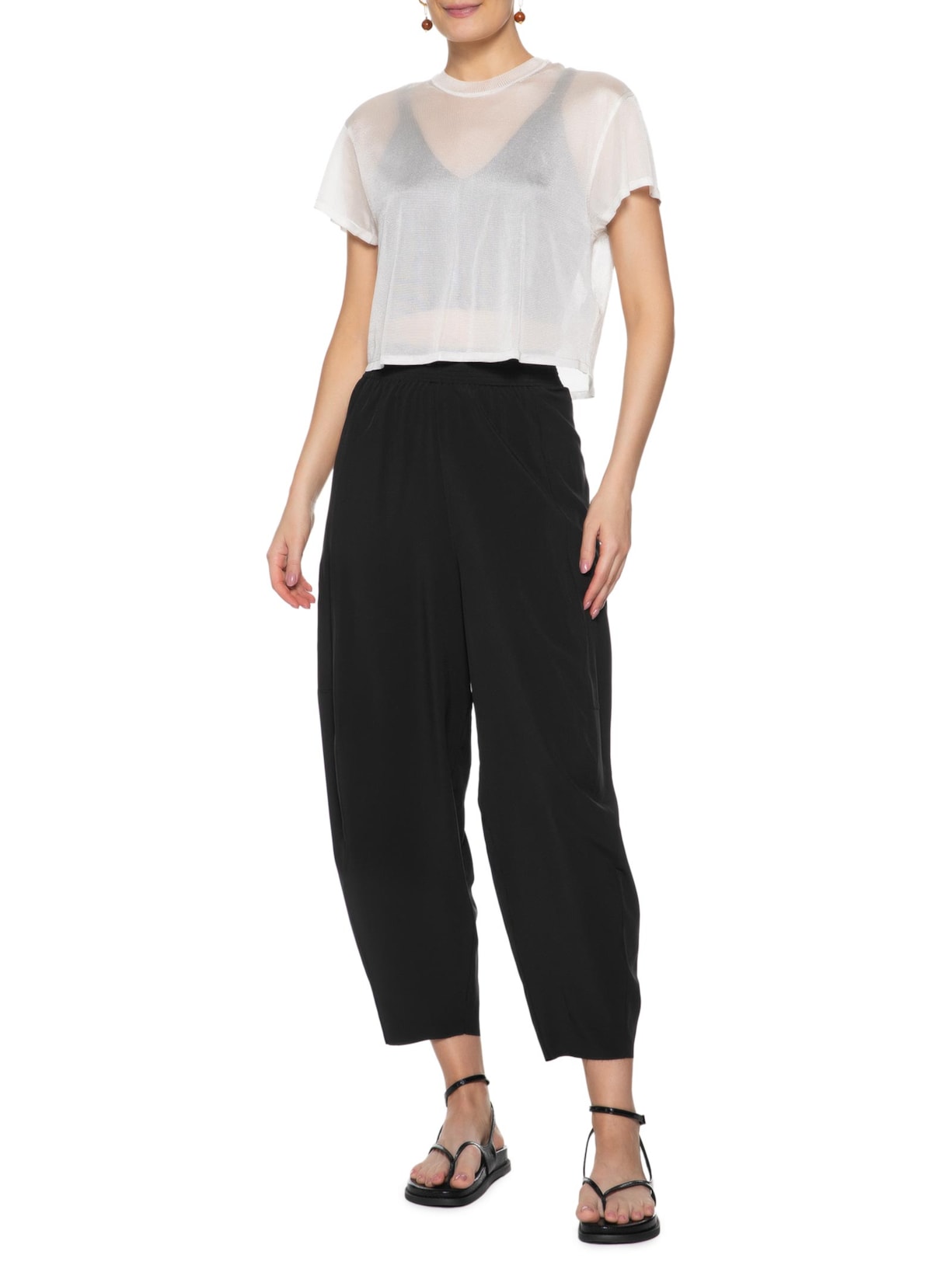 Blusa Feminina Mc Tricot Sobreposição Branco Osklen