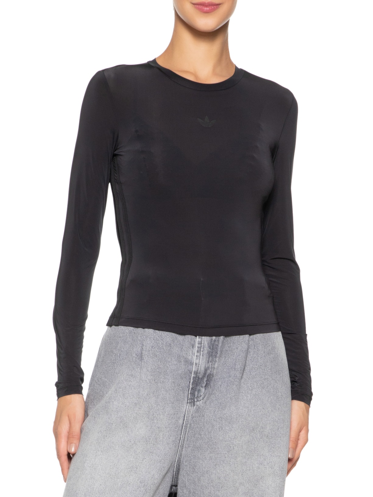 Blusa Feminina Mcomp Sheer 3s Preto Adidas Originals