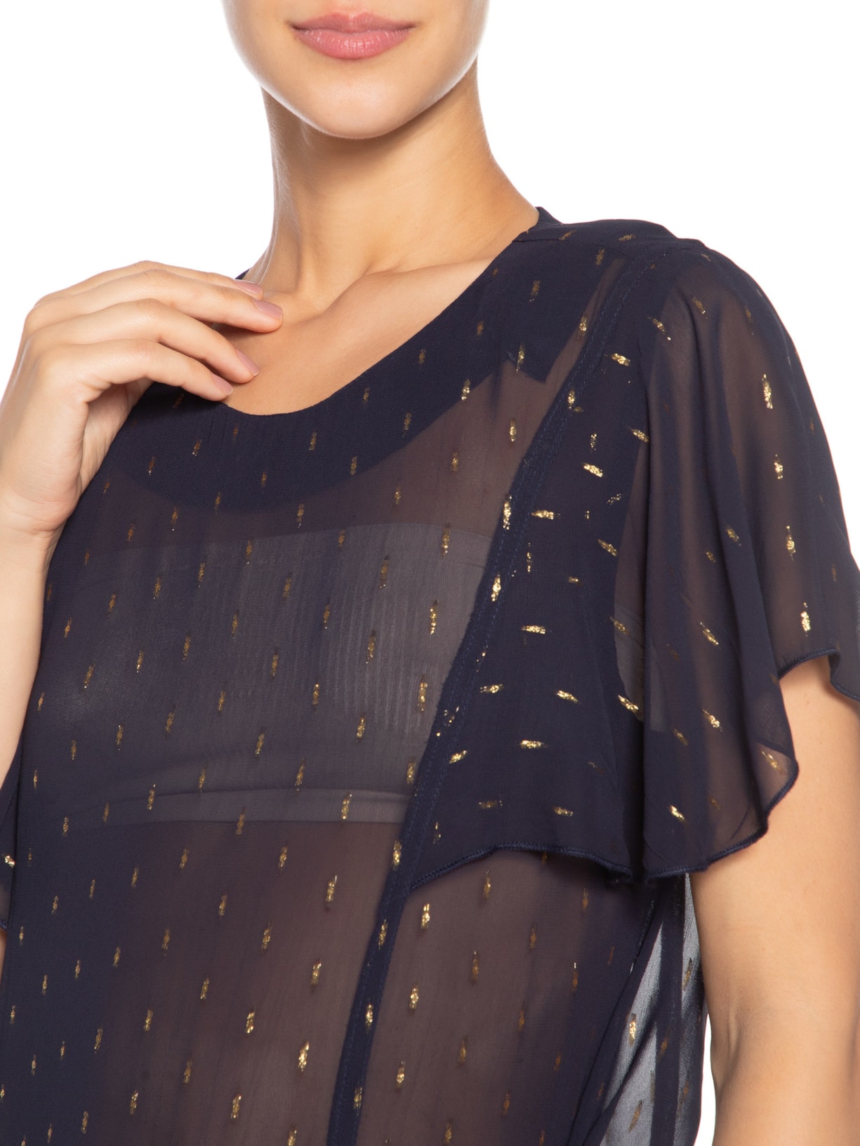 Blusa Feminina Milla Azul Le Lis