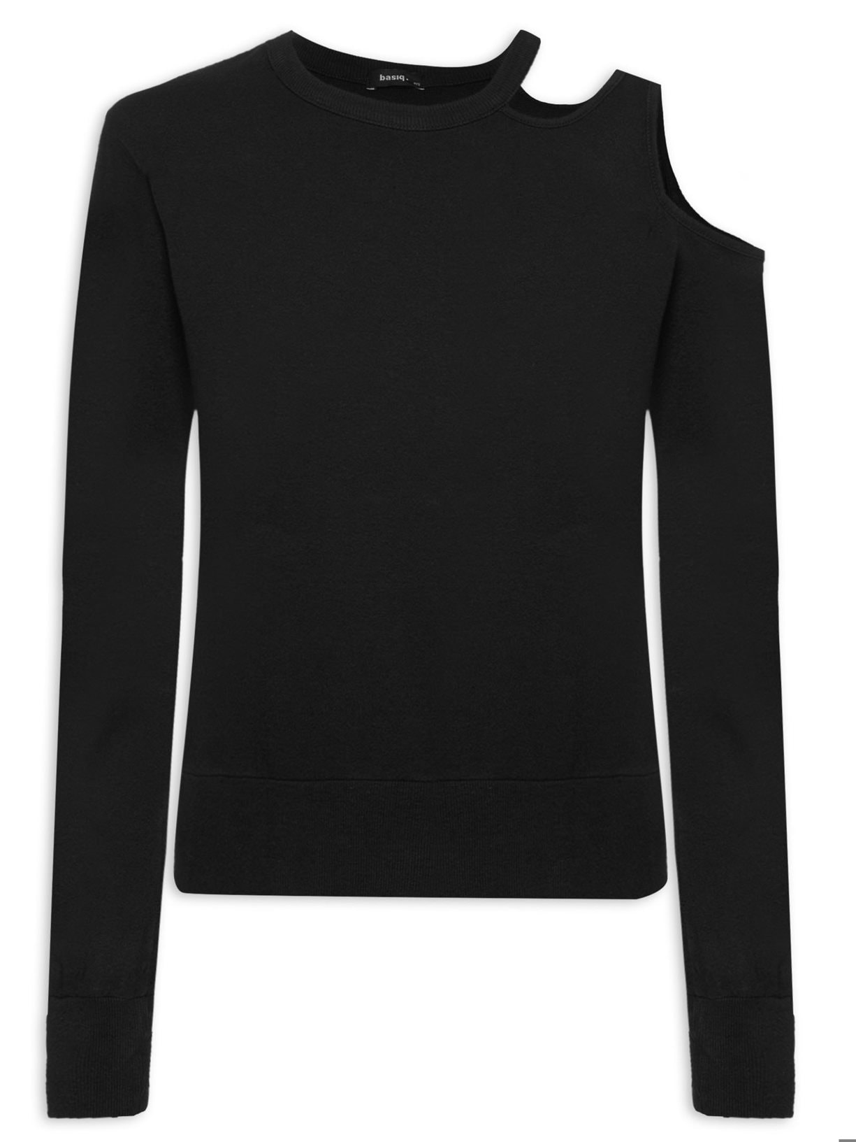 Blusa Feminina Moletinho Com Abertura - Preto