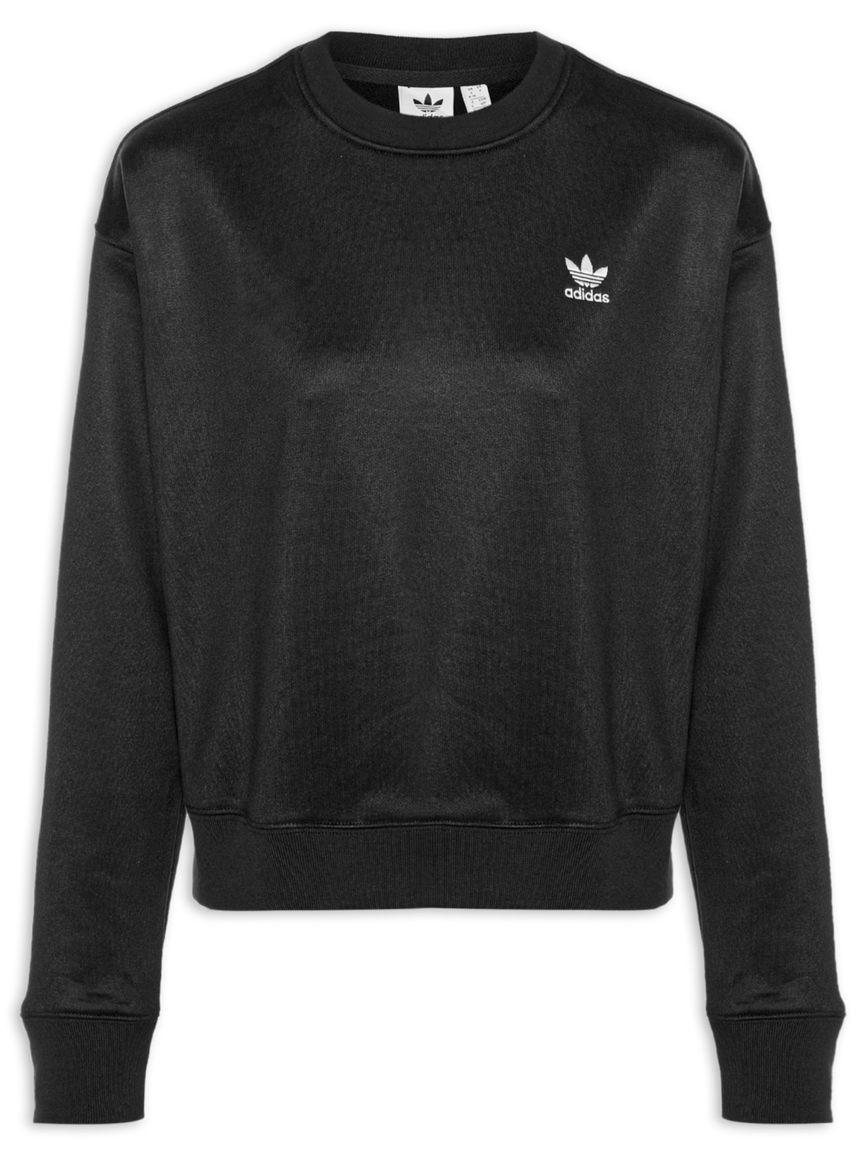 Blusa Feminina Moletom 3 Stripes - Preto