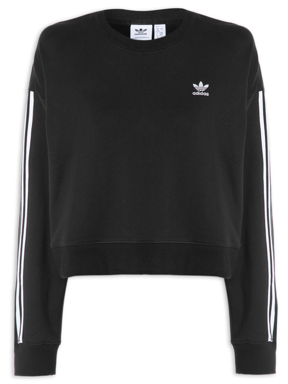 Blusa Feminina Moletom Adicolor Classics - Preto