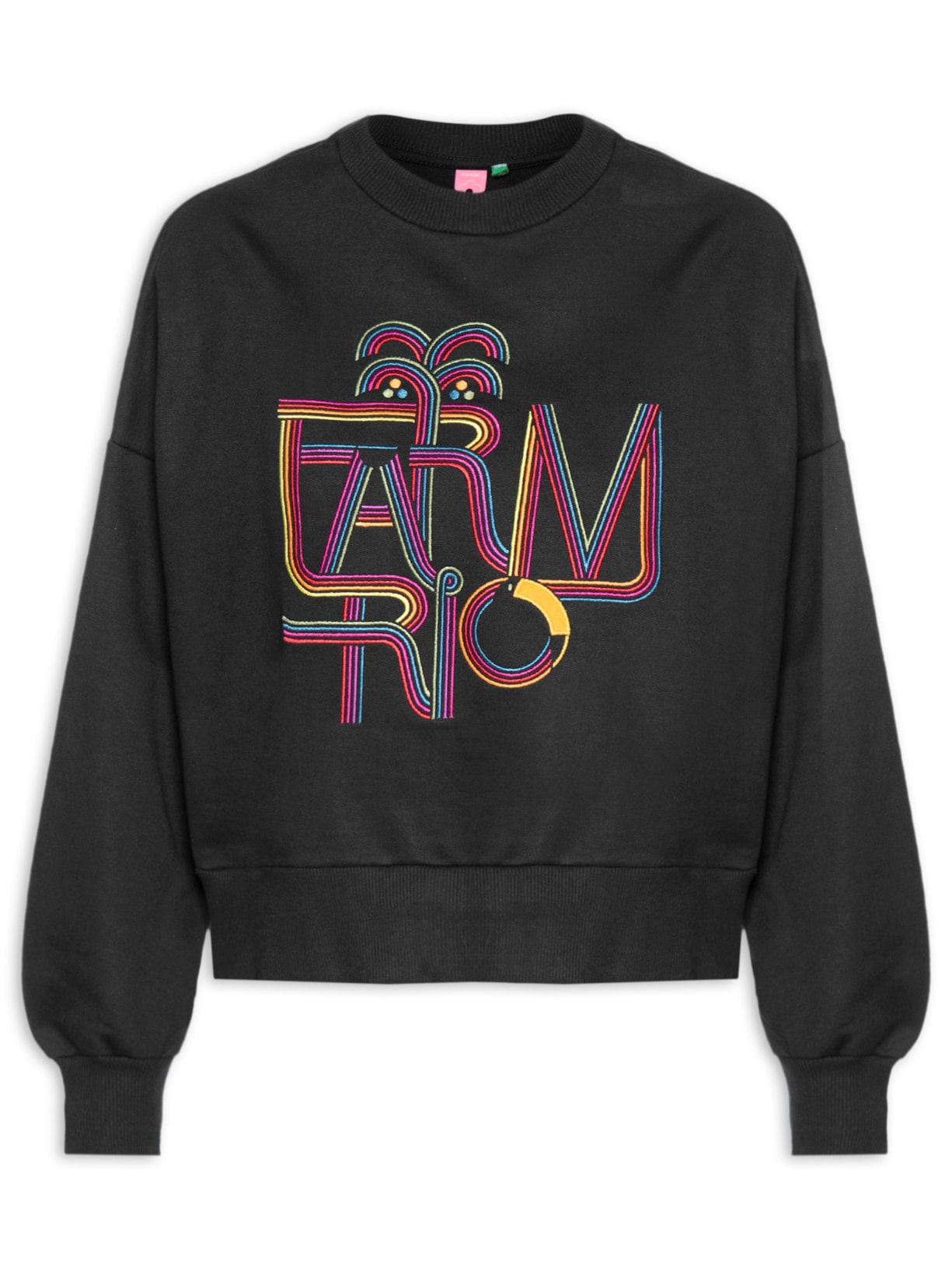 Blusa Feminina Moletom Bordado Logotuca - Preto