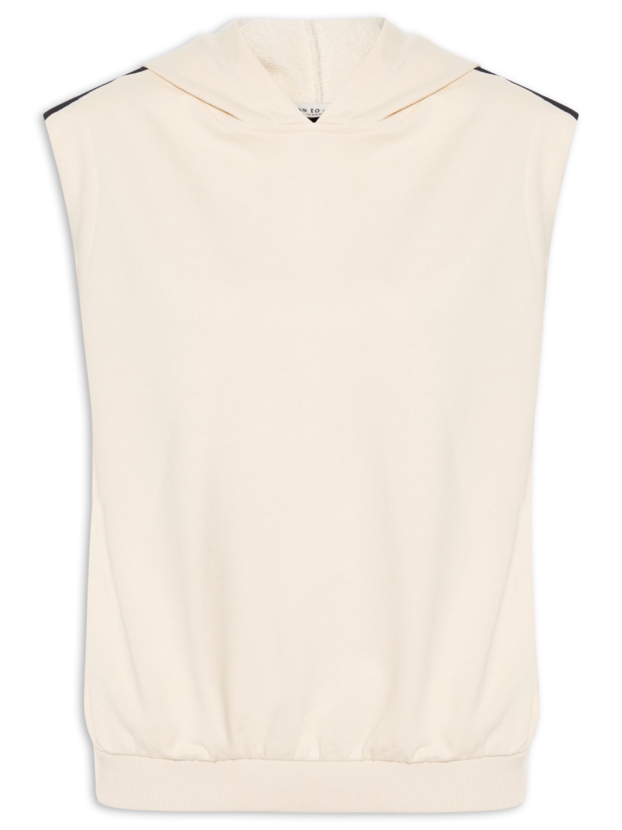 Blusa Feminina Moletom Com Nylon - Bege