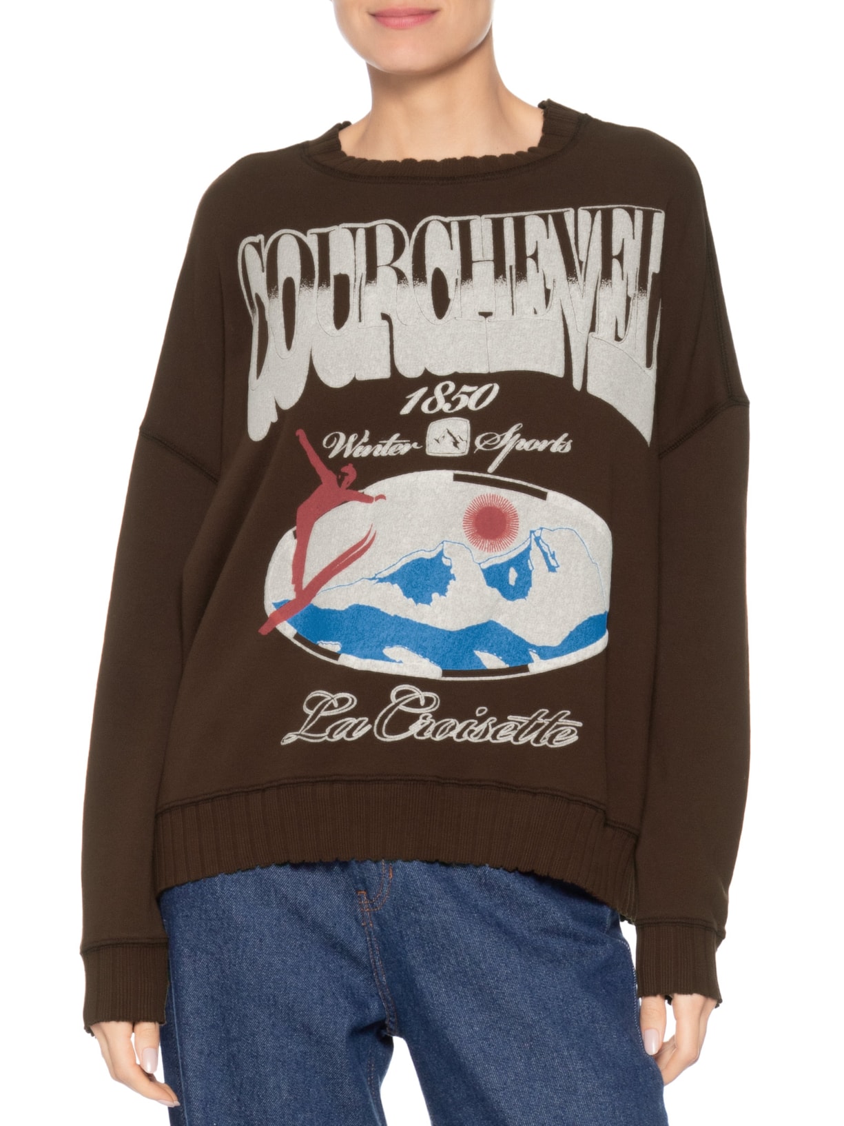 Blusa Feminina Moletom Courchevel Marrom Niini