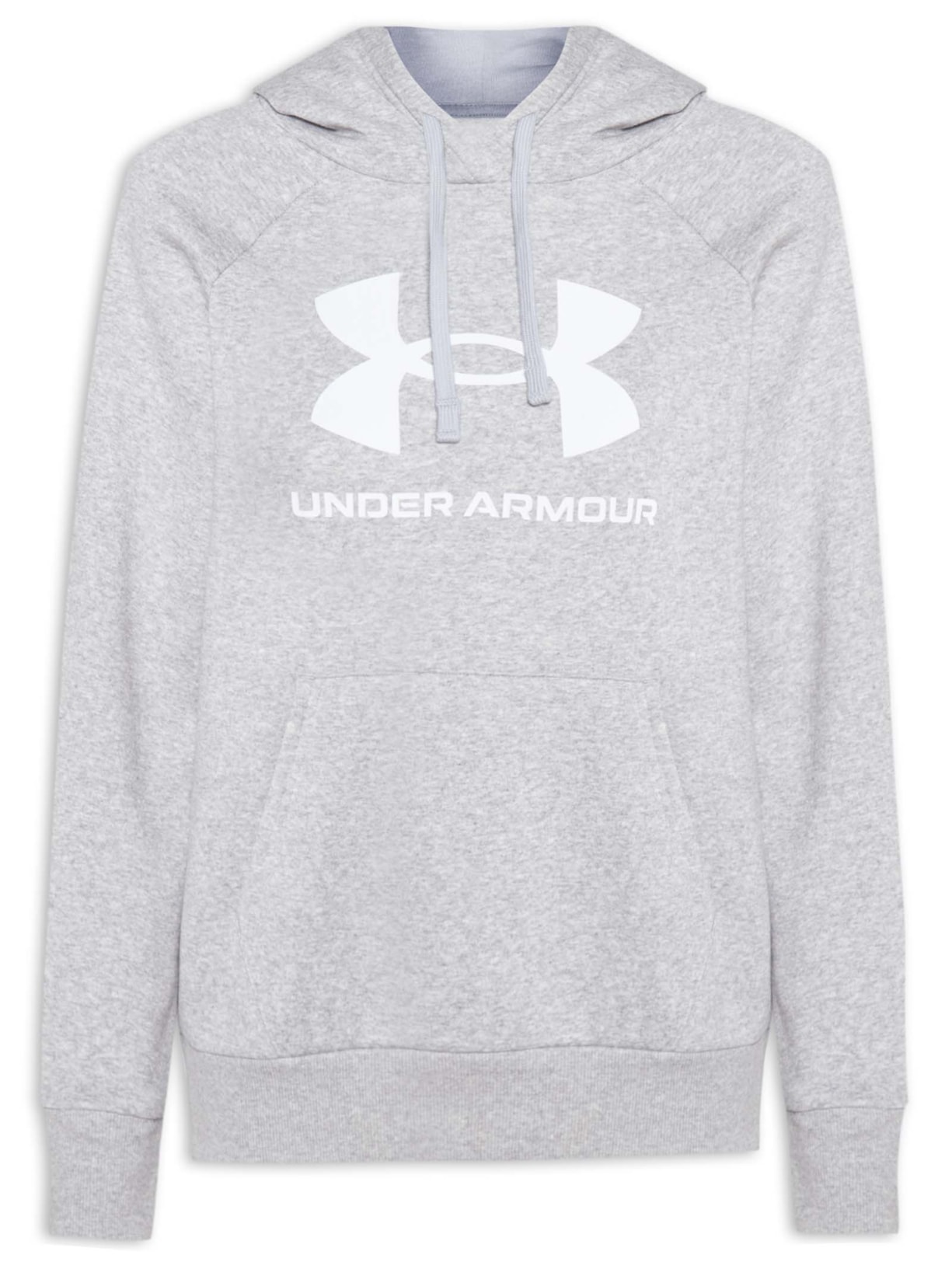 Blusa Feminina Moletom De Treino Rival Fleece Big Logo - Cinza