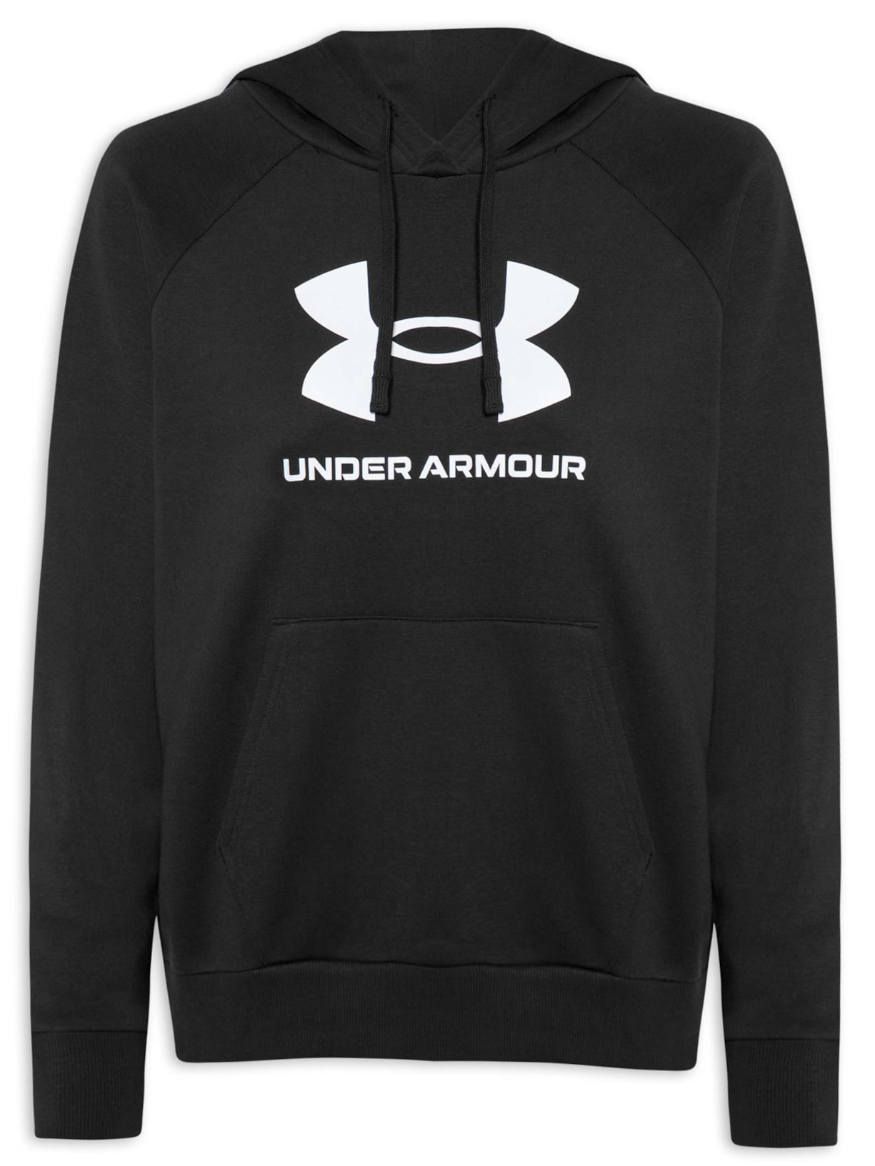 Blusa Feminina Moletom De Treino Rival Fleece Big Logo - Preto