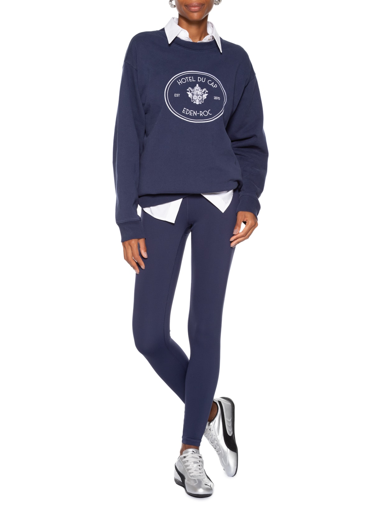 Blusa Feminina Moletom Eden Crest Embroidered Crewneck Azul Sporty & Rich