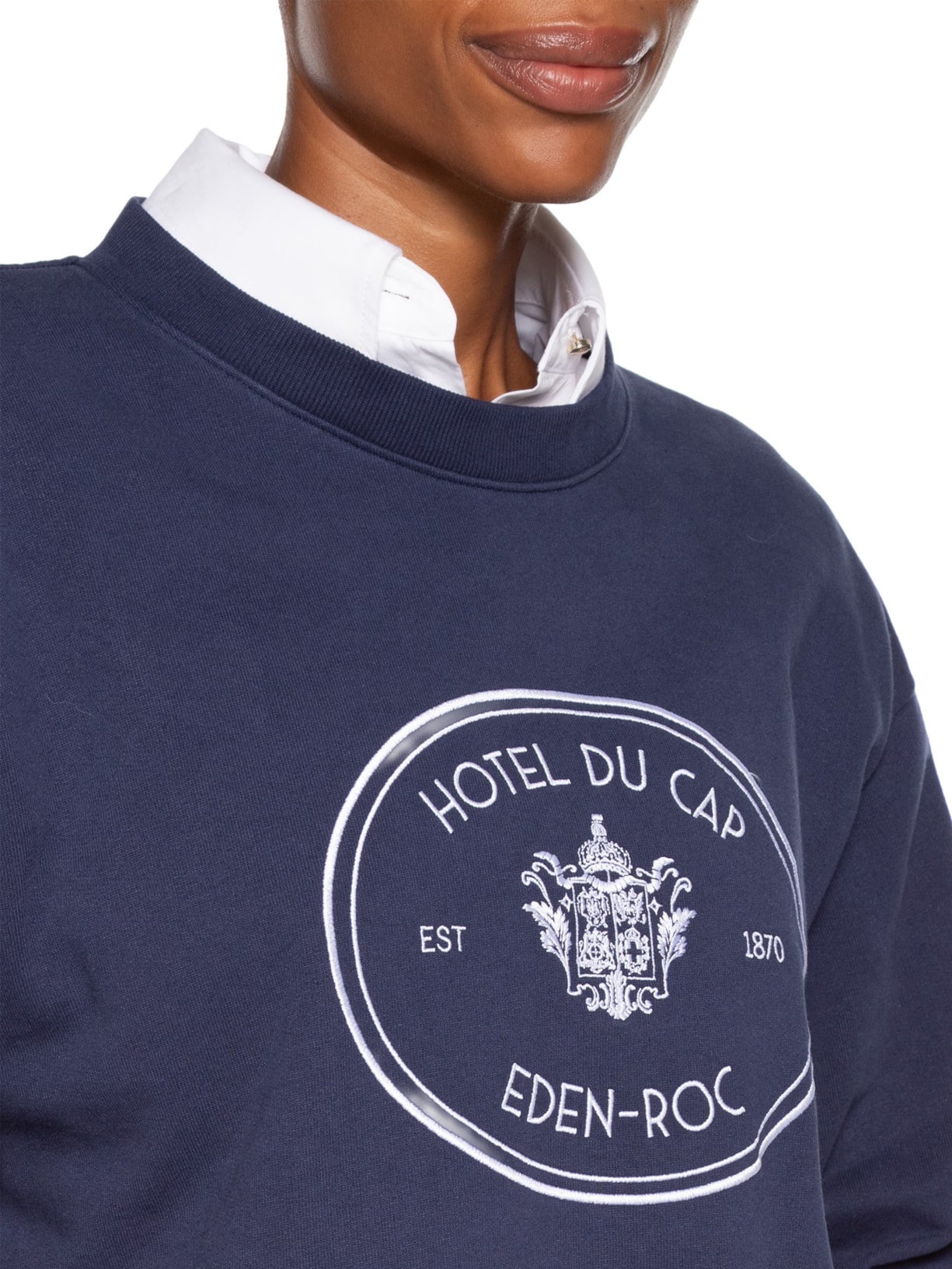 Blusa Feminina Moletom Eden Crest Embroidered Crewneck Azul Sporty & Rich