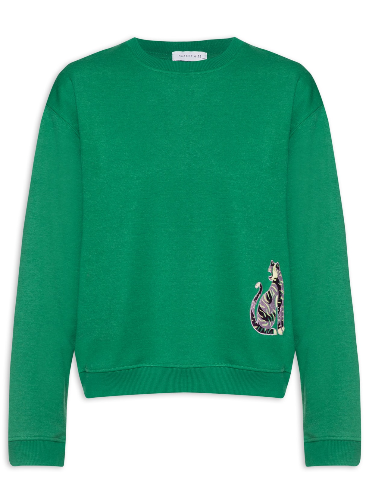 Blusa Feminina Moletom Estampado - Verde