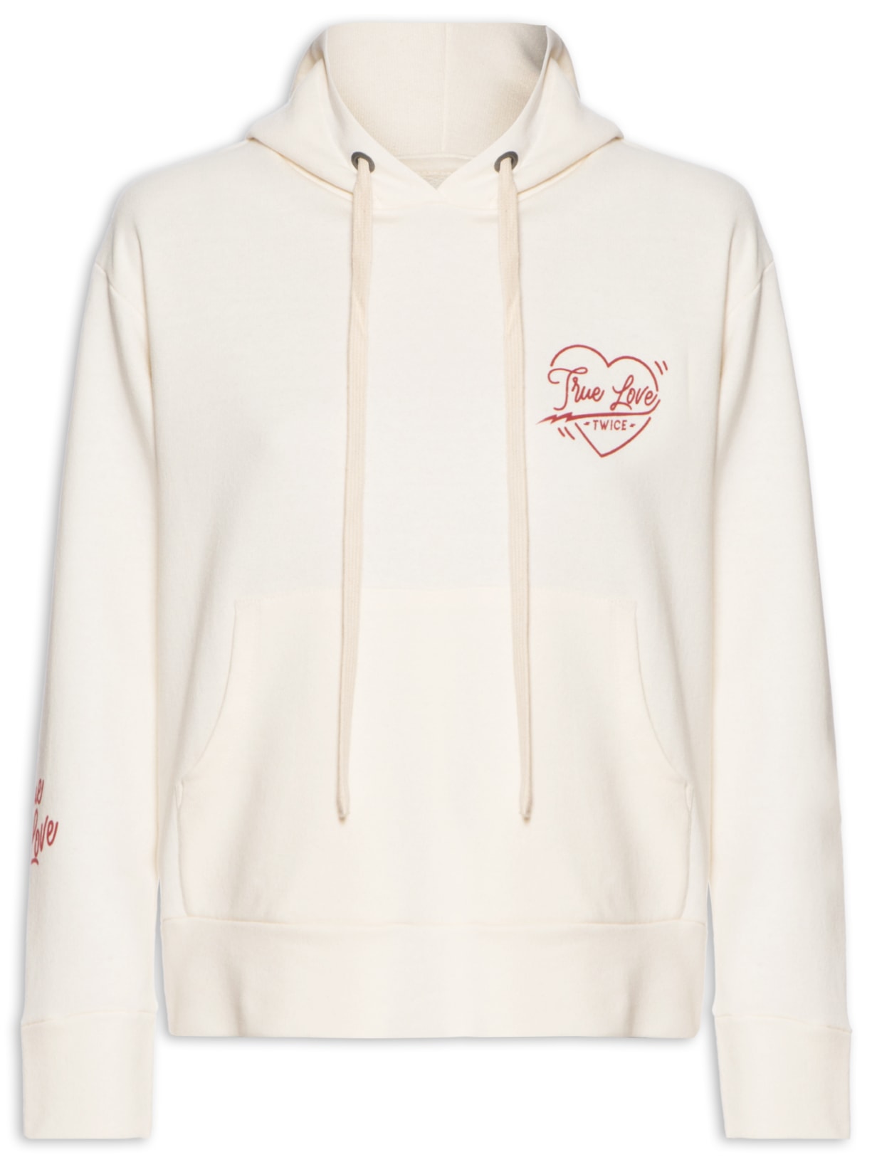 Blusa Feminina Moletom Hoodie - Branco