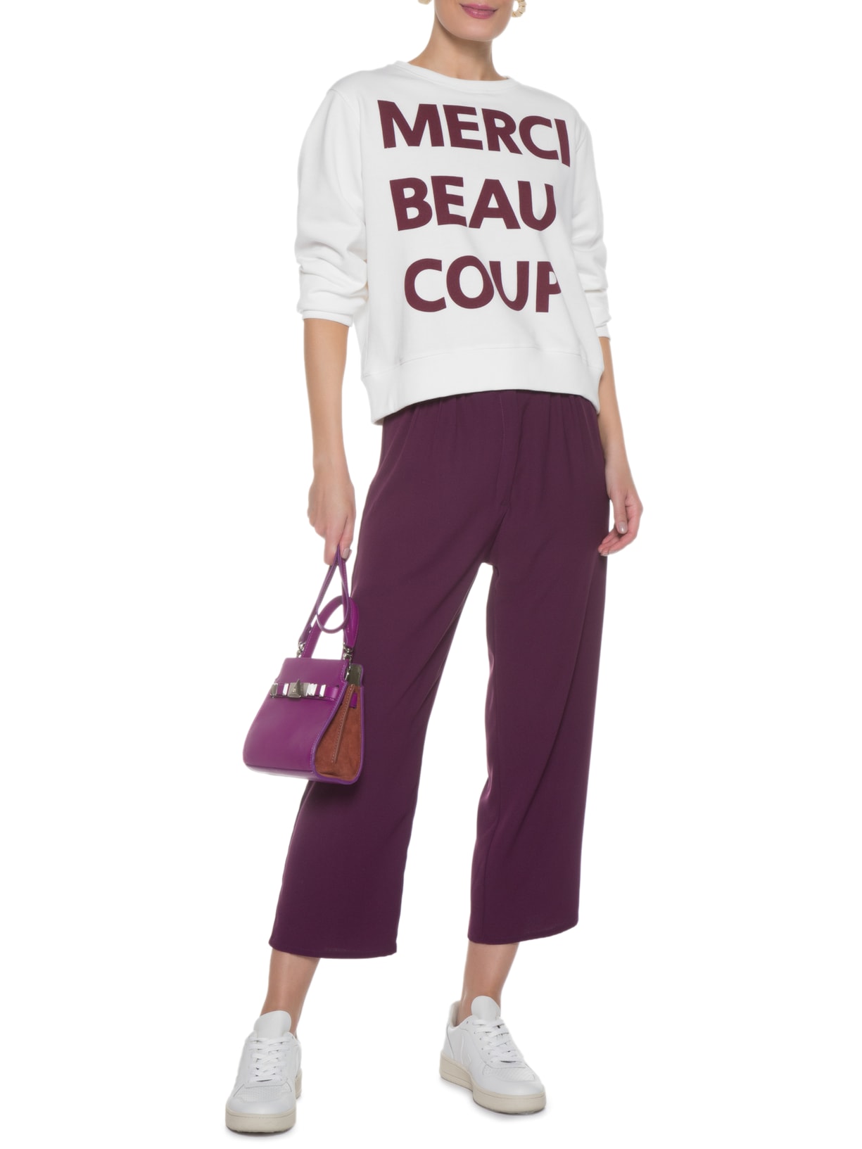 Blusa Feminina Moletom Merci Off White Ray