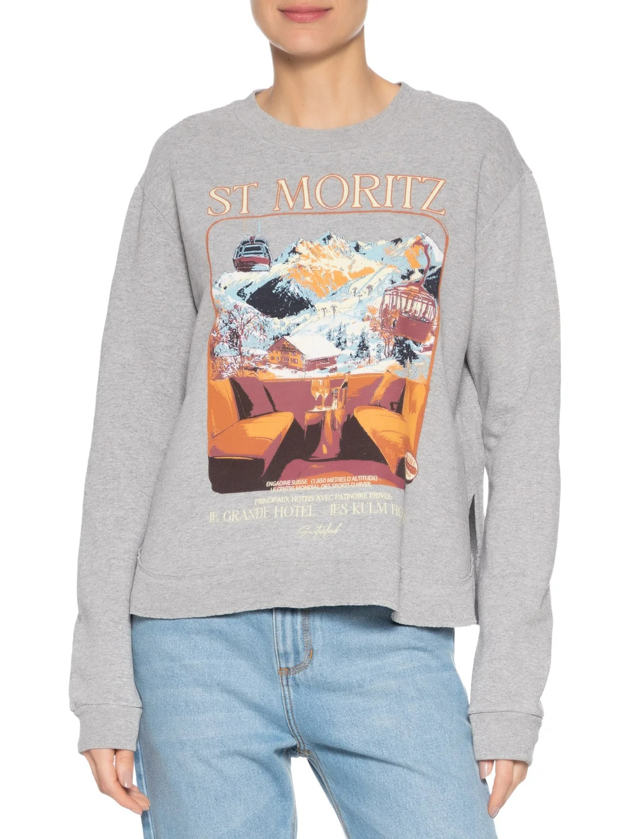 Blusa Feminina Moletom Moritz Grey Cinza Niini