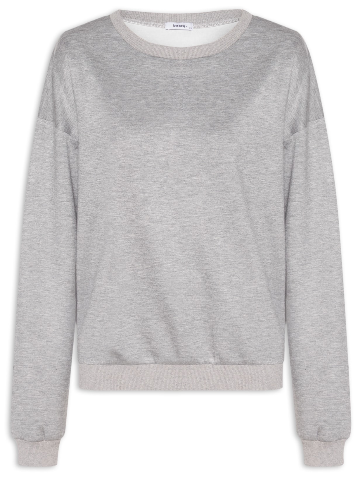 Blusa Feminina Moletom Oversized - Cinza