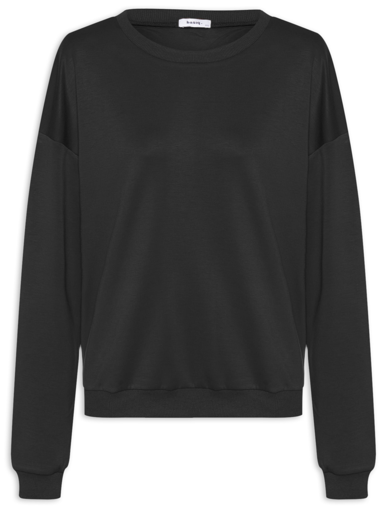 Blusa Feminina Moletom Oversized - Preto