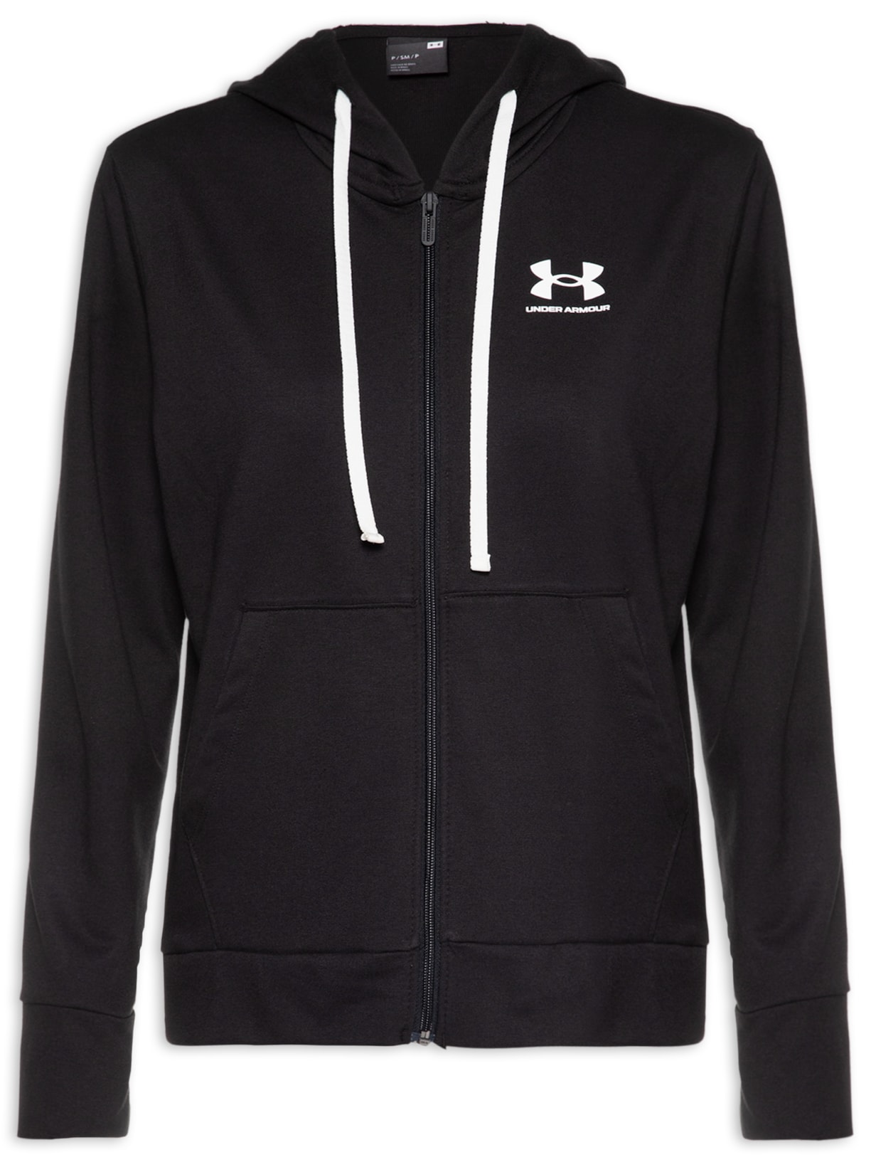 Blusa Feminina Moletom Rival Terry Fz Ho Preto Under Armour