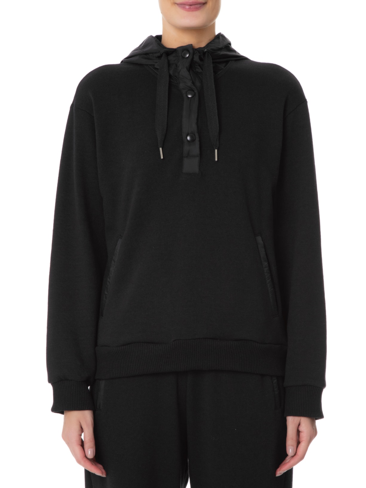 Blusa Feminina Moletom Sandy Preto Twenty Four Seven