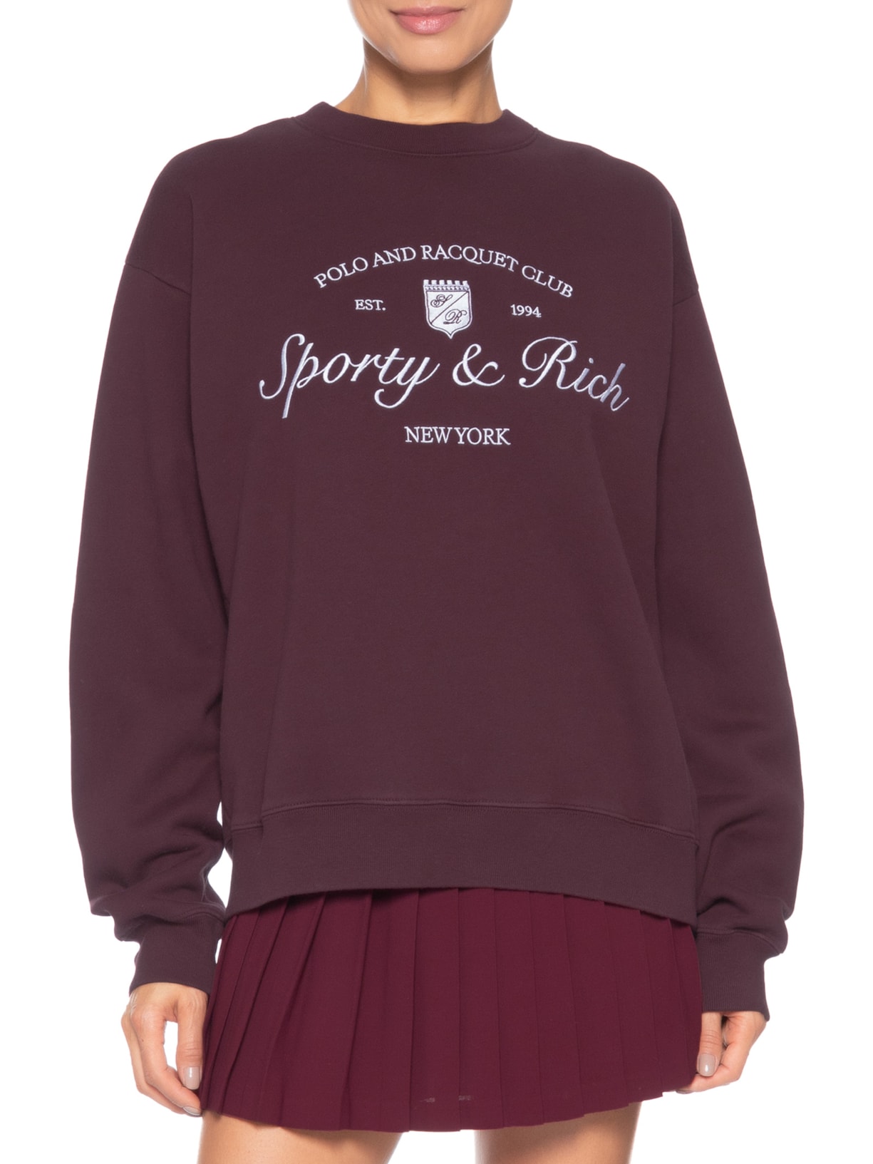 Blusa Feminina Moletom Syracuse Embroidered Crewneck Vermelho Sporty & Rich