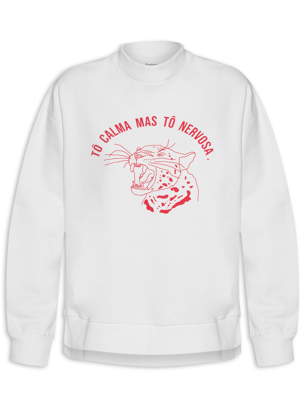 Blusa Feminina Moletom Tô Calma Mas Tô Nervosa - Off White