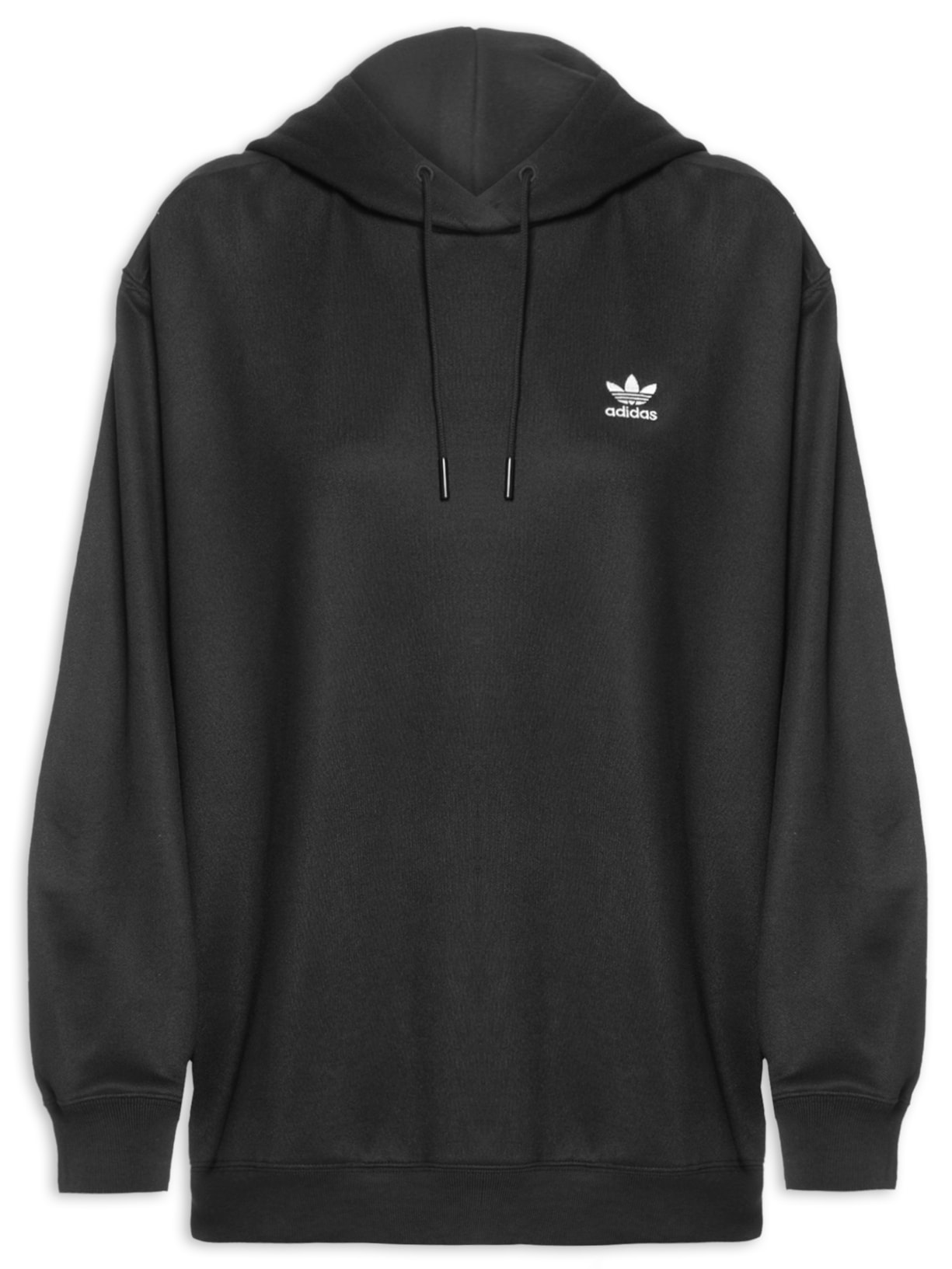 Blusa Feminina Moletom Trefoil Com Capuz - Preto