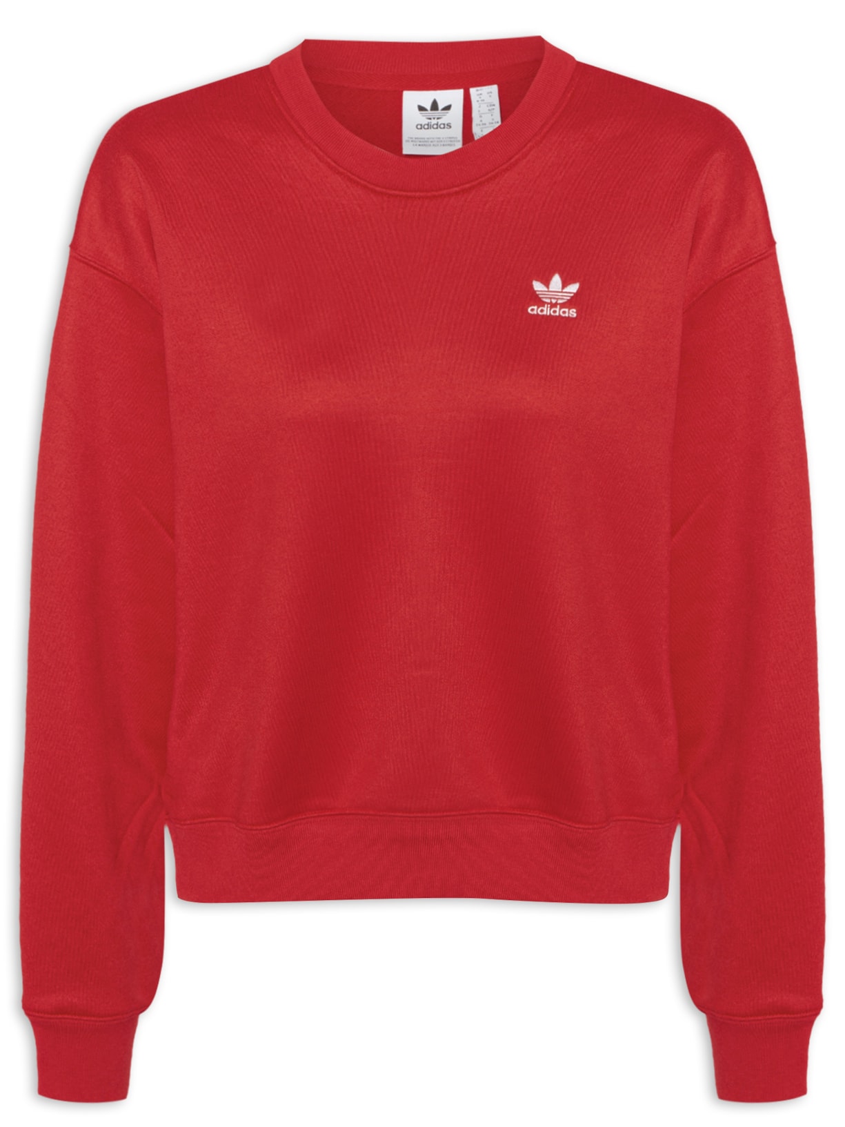 Blusa Feminina Moletom Trefoil - Vermelho