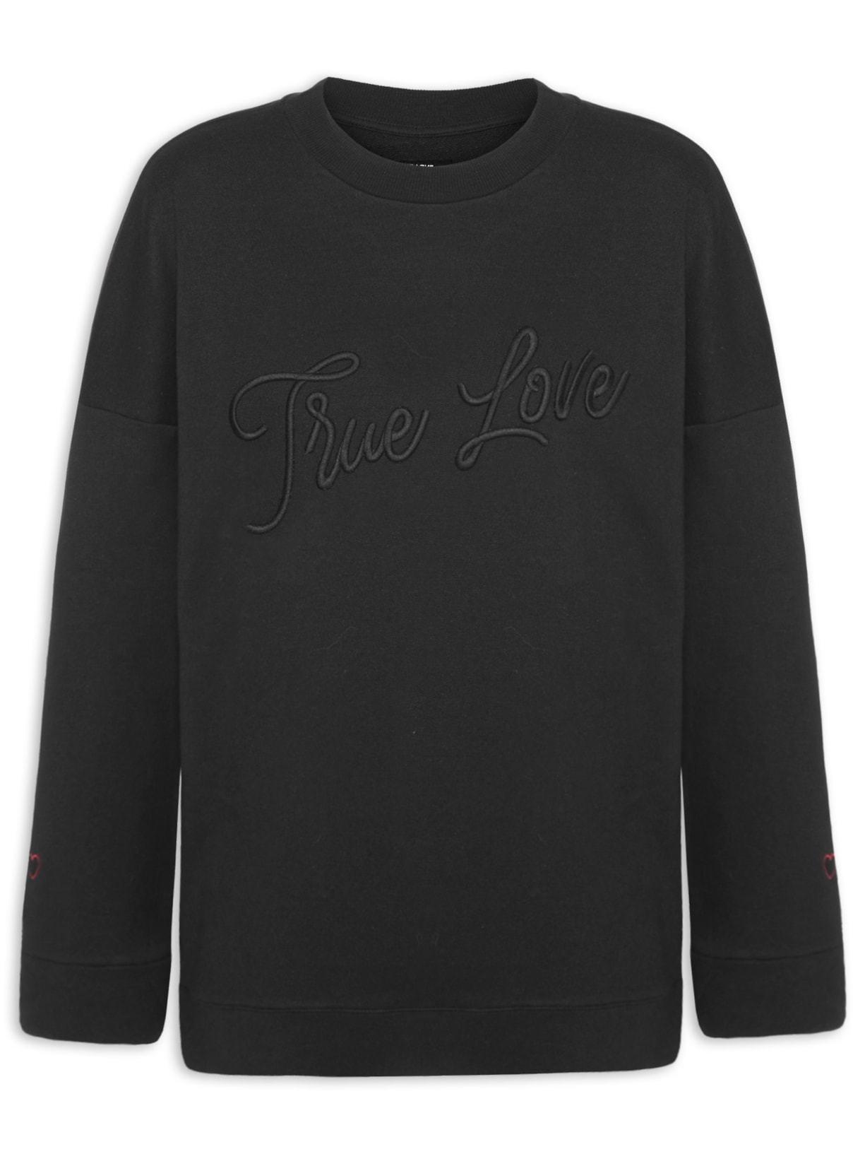Blusa Feminina Moletom True Love - Preto
