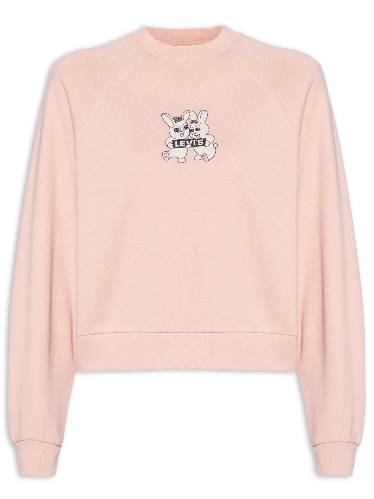 Blusa Feminina Moletom Vintage Raglan Crew - Rosa