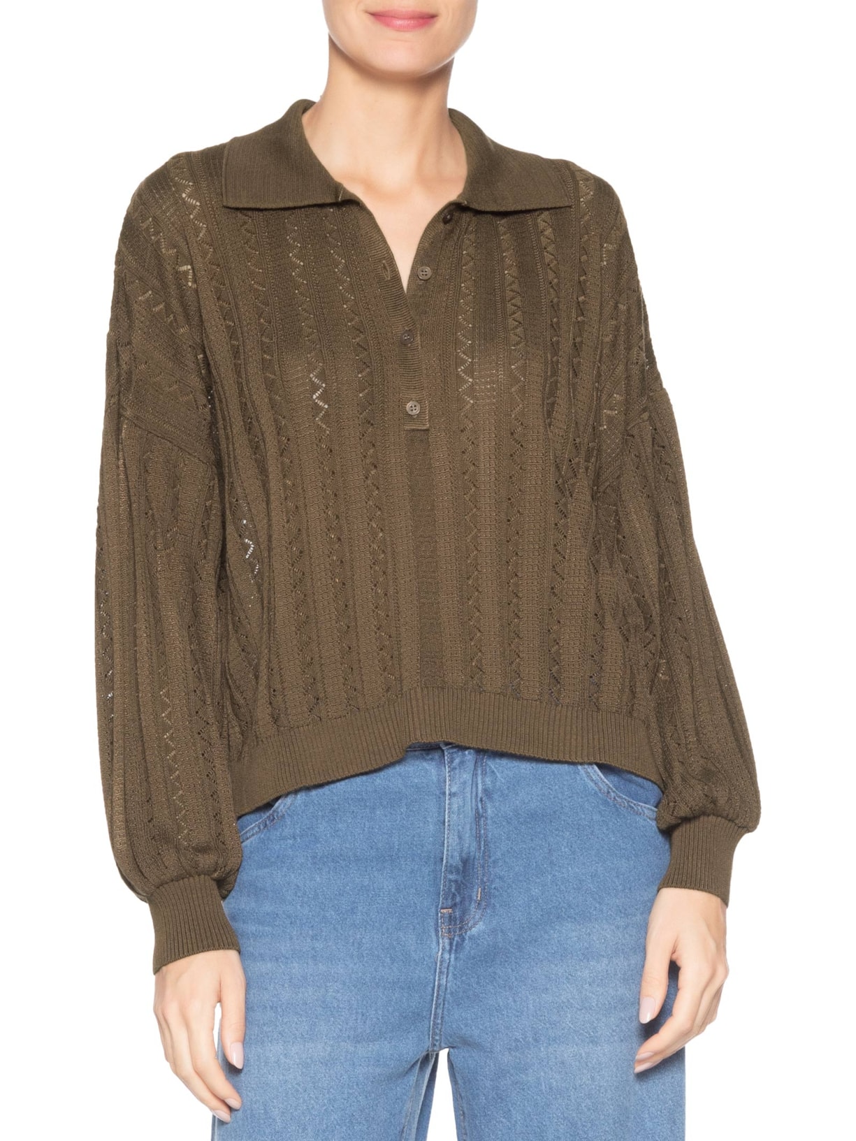 Blusa Feminina Neli II Marrom Le Lis