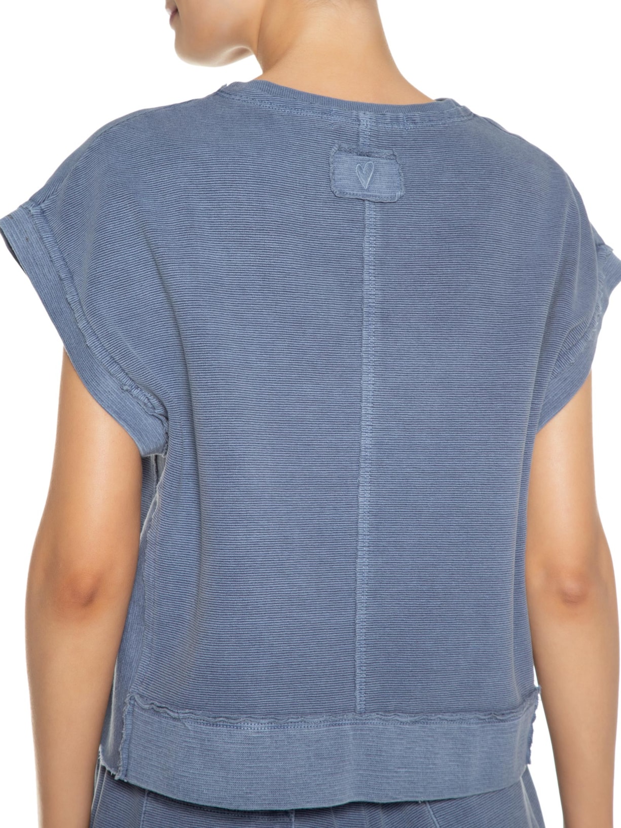Blusa Feminina Nervura Azul Twenty Four Seven