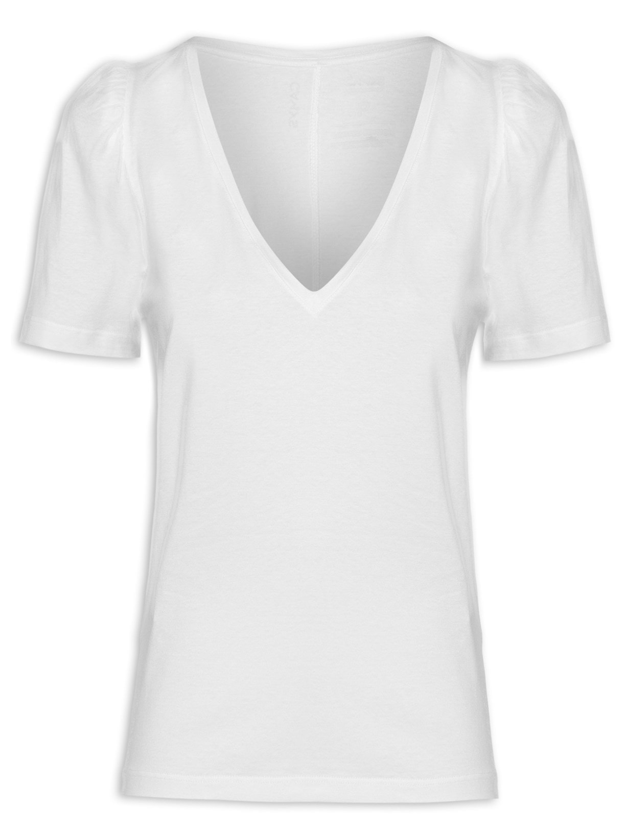 Blusa Feminina New Puff Manga Curta - Bege