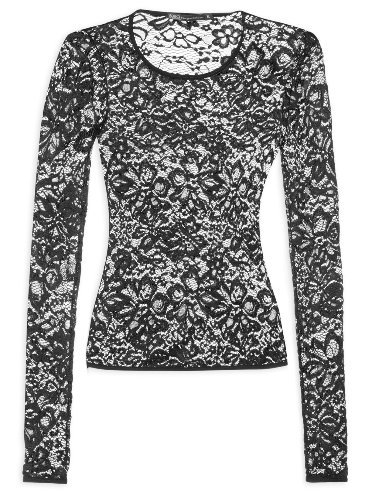 Blusa Feminina Nina Renda - Preto