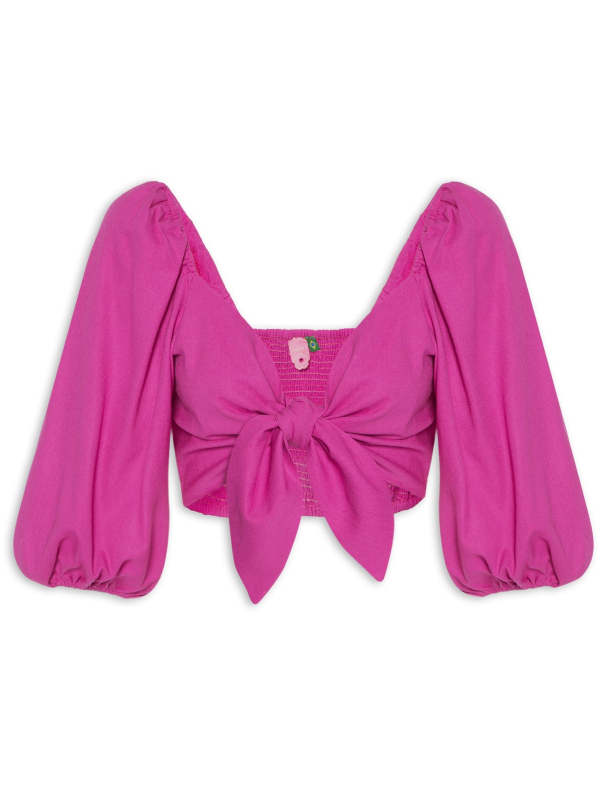 Blusa Feminina Nó Com Manga - Rosa