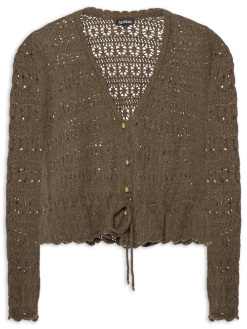 Blusa Feminina Norah Decote V - Marrom