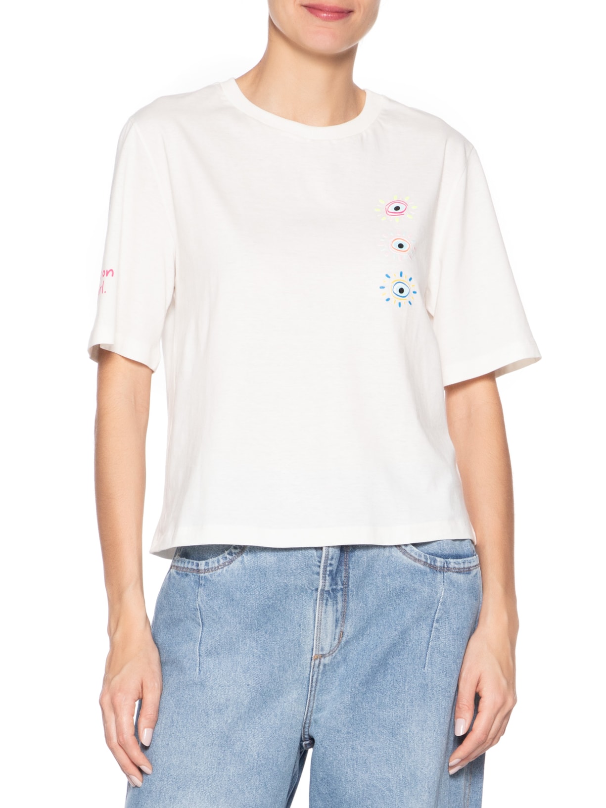 Blusa Feminina Olho Grego Branco Le Lis