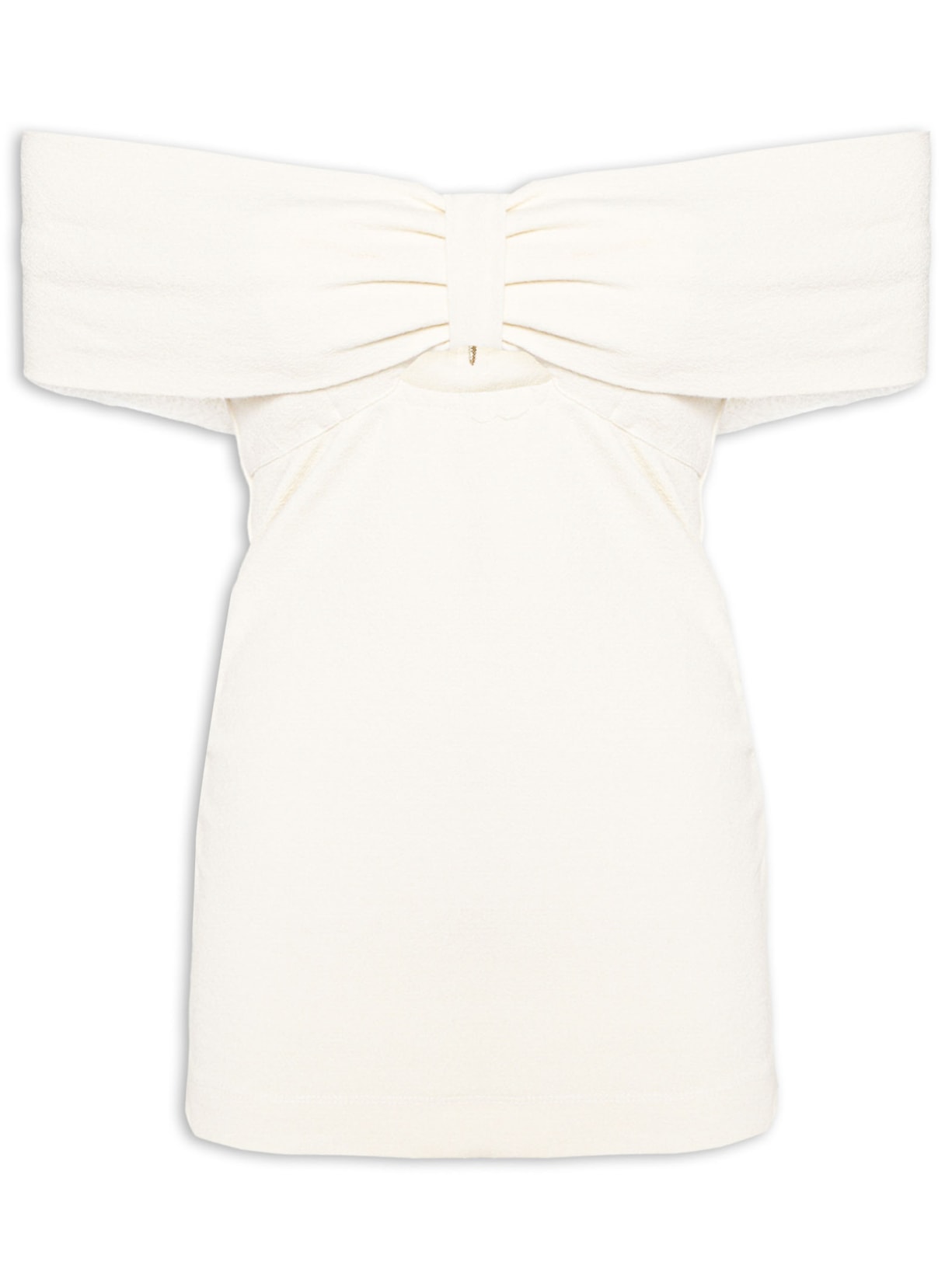 Blusa Feminina Ombro A Ombro Cut Laço - Bege