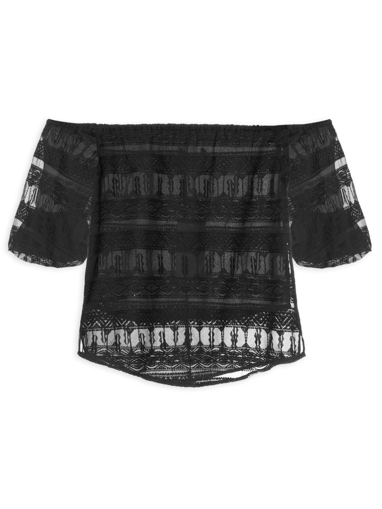 Blusa Feminina Ombro a Ombro Eve - Preto