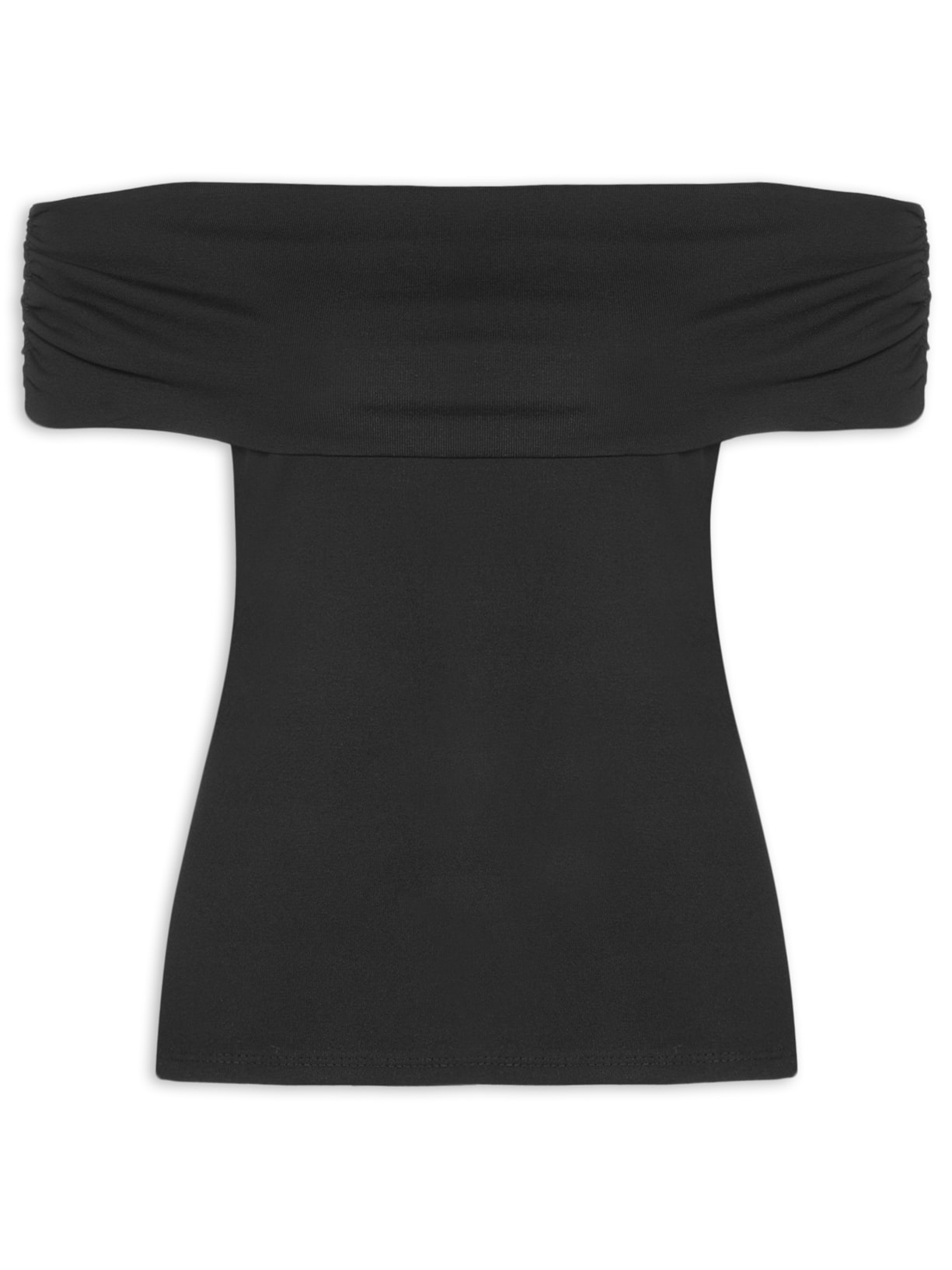 Blusa Feminina Ombro A Ombro Preto Basiq