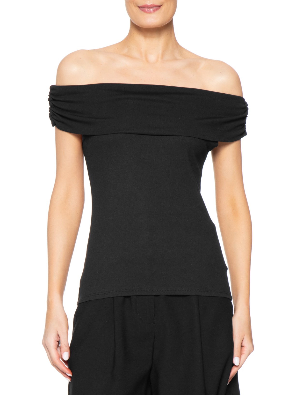Blusa Feminina Ombro A Ombro Preto Basiq