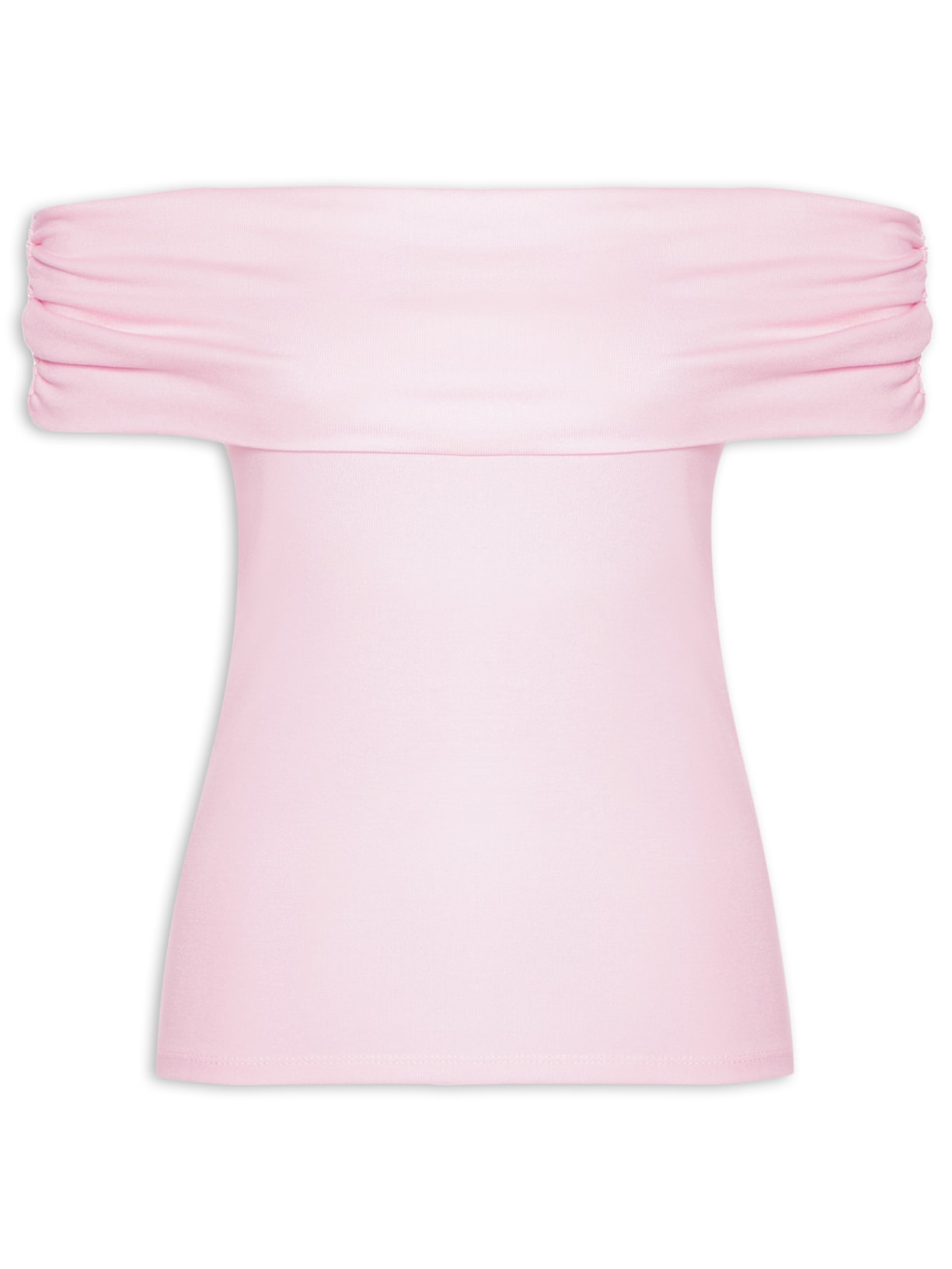 Blusa Feminina Ombro A Ombro Rosa Basiq